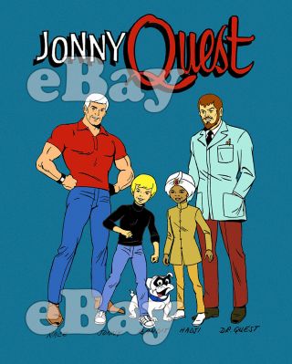 Rare Jonny Quest Cartoon Color Tv Photo Hanna Barbera Studios Race Hadji Bandit