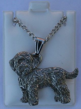 Cockapoo Dog Harris Fine Pewter Pendant W Chain Necklace Usa Made