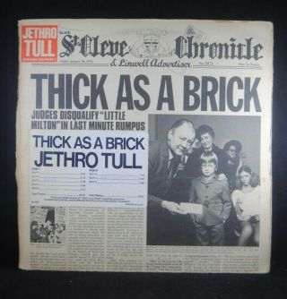 Vintage Jethro Tull - Thick As A Brick Vinyl 33 Lp Album Ms 2072 Promo