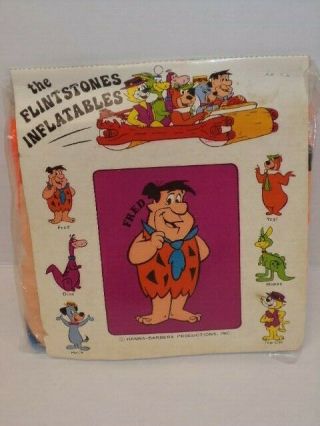 Vintage 1976 Hanna Barbera The Flintstone Inflatables Fred Flintstone Scannex