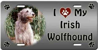 Irish Wolfhound License Plate - Love