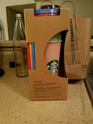 Starbucks Color Changing Cups Set Of 5 Very Hard To Find