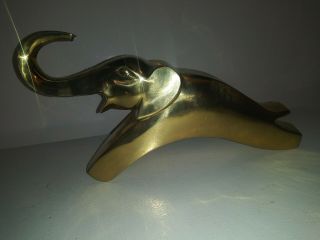 Rare Large Heavy Solid Brass Elephant