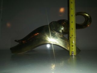 Rare Large Heavy Solid Brass Elephant 3