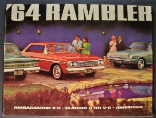 1964 Rambler 30pg Brochure Ambassador Classic American Amc Nash Orig