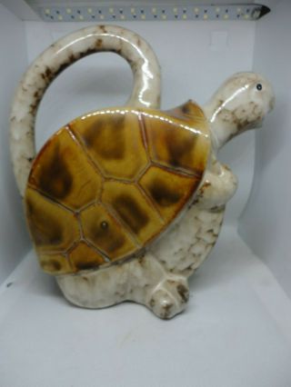 Turtle Tea Pot Hand Painted