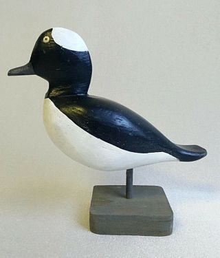 Vtg Hand Carved & Painted Duck Bufflehead R.  A.  Stevens 1981 Folk Art Decoy