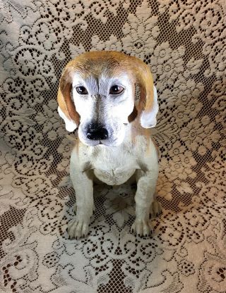 Large Resin Beagle Dog Statue