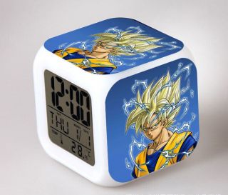 Japanese Anime Dragon Ball Z Son Goku 7 Color Change Digital Alarm Clock F