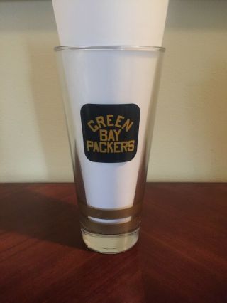 Acme Green Bay Packers Miller Lite Beer Glass Tall Pint Vtg 1921 Nfl Football