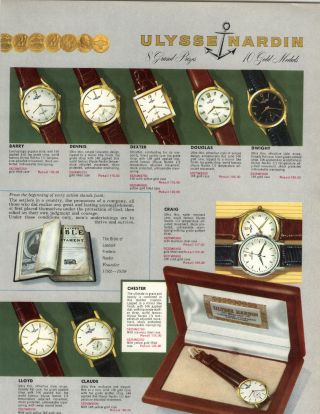 1958 PAPER AD 4 PG Henry Fonda Ulysse Nardin Wrist Watch George Calendar COLOR 3