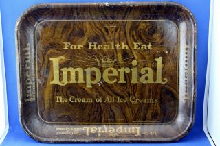 Imperial Ice Cream Serving Tray The Cream Of All Ice Cream American Art