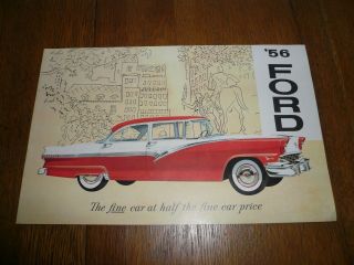 1956 Ford Sales Brochure - Thunderbird Victoria Mainline Skyliner Parklane Ranch