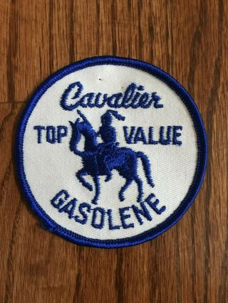 Vintage Cavalier Top Value Gasoline Service Station Uniform Patch Petroleum Gas