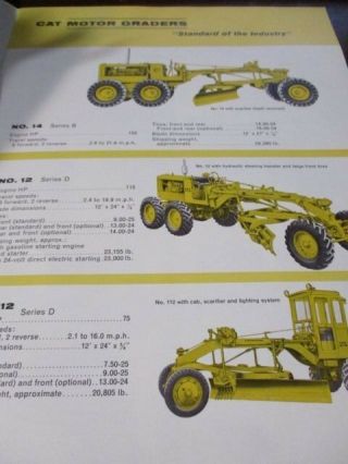 Caterpillar Full Line Construction Equipment Sales Brochure circa 1960 - 61 2