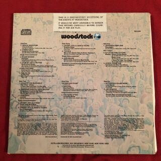 Woodstock 3 LP White Label Promo MEGA RARE The Who,  Jimi Hendrix,  Janis Joplin 3