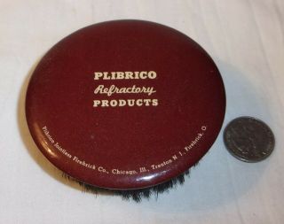Vintage Celluloid Advertising Brush " Plibrico Refractory Products "