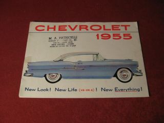 1955 Chevy Full Line Big Showroom Sales Brochure Booklet Old Book