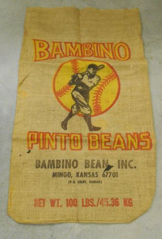 Rare Babe Ruth Louisville Slugger Era Rare Large Bambino Antique Pinto Bean Bag