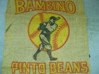 RARE Babe Ruth Louisville Slugger Era RARE Large Bambino Antique Pinto Bean Bag 2