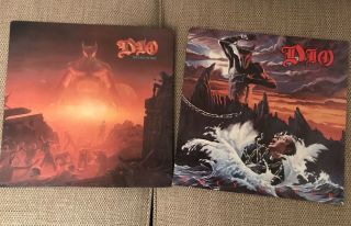 2 (ronnie James) Dio Vinyl Lp’s Holy River & Last In Line Vertigo Black Sabbath