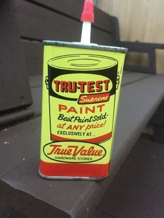 Vintage Tru Test Handy Oiler 4 Oz Can True Value Household Oil Hardware