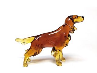 Glass Figurine Medium Dog Setter - Gordon Brown 2116