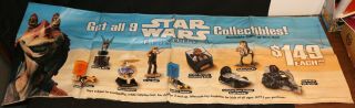 Star Wars: Episode I The Phantom Menace Taco Bell Vinyl Toy Display Banner 1999