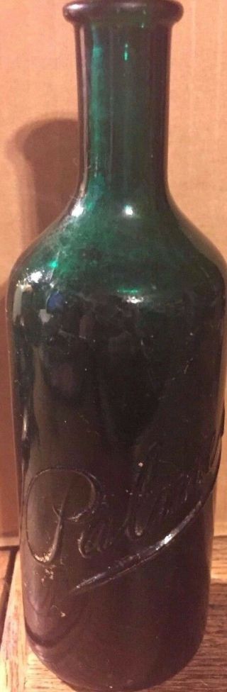 Antique Palmer Emerald Green Perfume Bottle