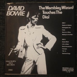 David Bowie The Wembley Wizard Touches The Dial Very Rare Live Vinyl Album Cc1lp