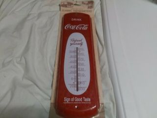 Vintage Drink Coca Cola Sign Of Good Taste Thermometer