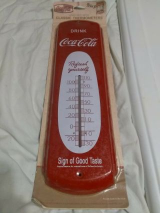 Vintage Drink Coca Cola Sign Of Good Taste Thermometer 2