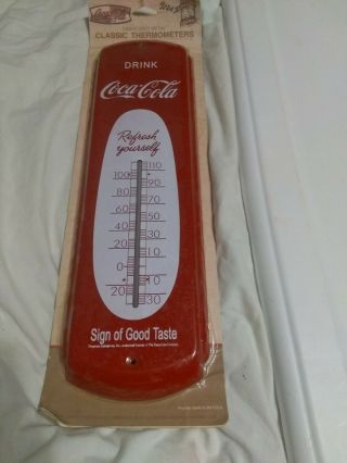 Vintage Drink Coca Cola Sign Of Good Taste Thermometer 8