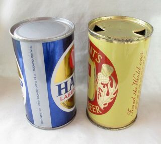 Vtg Tennents & Harp Lager Flat Top Beer Cans - Scotland 3
