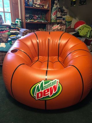 Mountain Dew Inflatable Basketball Chair 1999 Holds Air Rec Room Man Cave