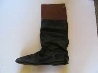 Vintage Derby Horse Racing Jockey Rider Riding Leather Boots Brown/black