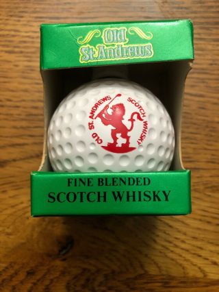 Old St Andrews Scotch Whisky Golf Ball Miniature Decanter Vintage