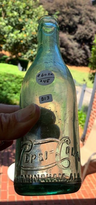 Antique Base Script Straight Sided Pepsi - Cola,  Birmingham,  Alabama
