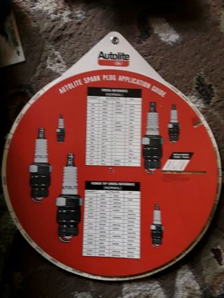 Vintage 1966 Autolite Spark Plug Application Guide