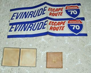 Vintage Evinrude Motors Advertising Bumper Stickers & Leather Coin Purse