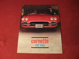 1962 Chevy Corvette Brochure Sales Showroom Dealership Old Vintage Booklet