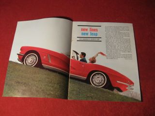 1962 Chevy Corvette Brochure Sales Showroom Dealership Old Vintage Booklet 2