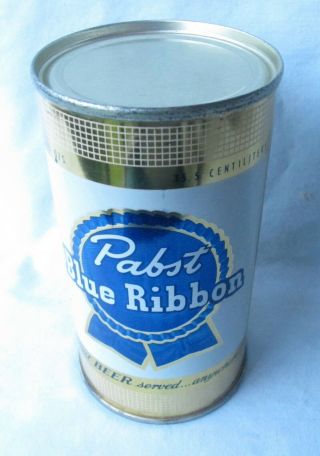 Vtg Pabst Blue Ribbon Beer Flat Top Beer Can - Pabst Peoria Heights Ill.