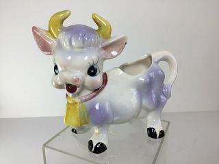 Vintage C1950s Cow Creamer Milk Pitcher Porcelain Howe Caverns Souvenir Japan