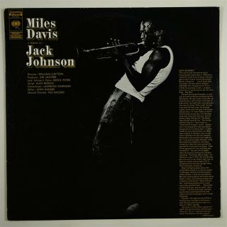 Miles Davis " A Tribute To Jack Johnson " Jazz Lp Columbia 30455