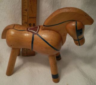 Vintage Horse Wood Hand Painted Norsk? Or Dala?