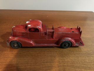 Vintage Diecast Kiddie Toy Hubley Fire Engine Red Truck Vehicle Made In Usa Vtg