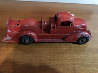 Vintage Diecast KIDDIE TOY HUBLEY Fire Engine Red Truck Vehicle Made in USA VTG 2