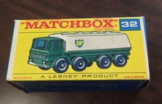 Matchbox Lesney 32c Leyland Bp Petrol Tanker Empty Box