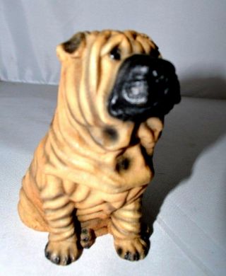 Vintage Castagna Chinese Shar - Pei Resin Dog Figurine 1988 4.  25 Inches